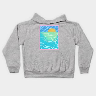 Sunset Beach Landscape Kids Hoodie